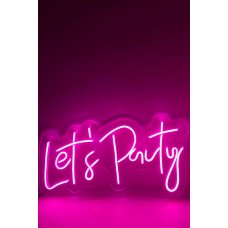 Neon Let`s Party Led Aydınlatma Tabela